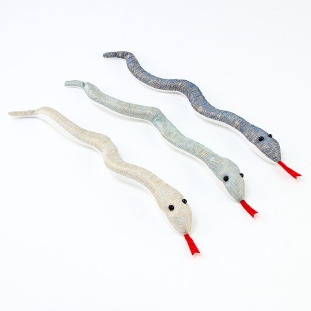 Soft toy "Snake" with shiny inserts, 34 cm, color mix-5