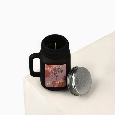 Candle in the matte bank "Tenderness", mix, fragrance Flower-1