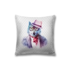 Pillowess decorative “Wolf in a hat”, on a zipper, size 45x45 cm