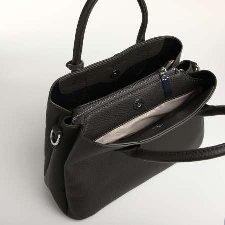 Women's bag on magnet Textura, average size, dark gray color-6