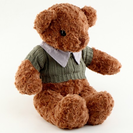Soft toy "Bear" in a jacket, 50 cm, brown color-1