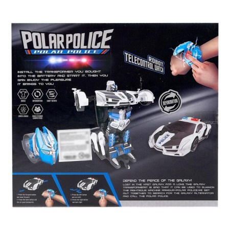 Robot radio -controlled "policeman", transforms, light and sound effects-11