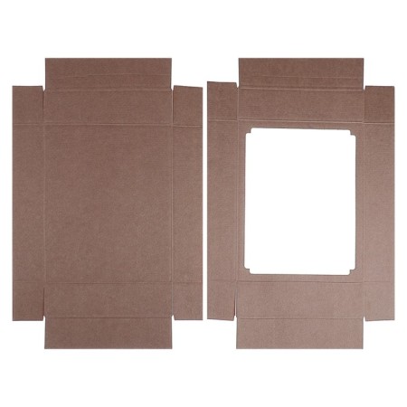 Box of a team without printing a lid is a bruise with a window 29 x 23.5 x 6 cm-2