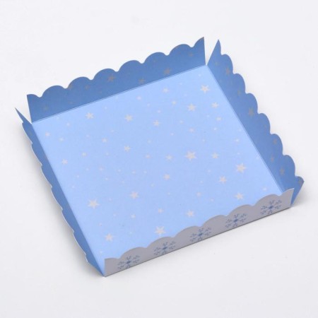 Box for cookies with PVC "Happy New Year" bilateral, 15 x 15 x 3 cm-2