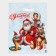 New Year. Santa Claus with animals, polyethylene with a cut pen, 30 x 40 cm.
