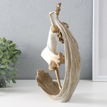 Polystone souvenir "Eluck" bronze, sand-white 17.5x7.5x29 cm-2