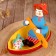 Dymkovo toy "man in a boat"