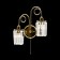 Bra CL330322 "Cindy", 2x60W E14, gold 17x38x40 cm