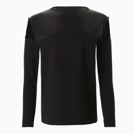 Jumper (longshit) with open shoulders of the river. 44 black-6