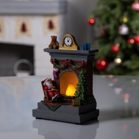 LED figure "fireplace" 13 × 9 × 6 cm, polystone, AAAX2 batteries (not in the kit), glow warm white