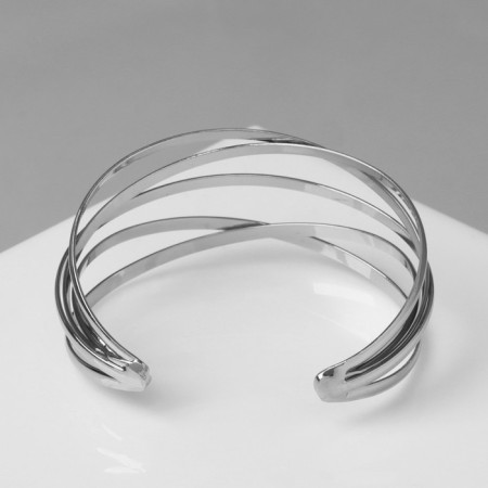 Metal Bracelet "Athena" multi -layer, silver color-1