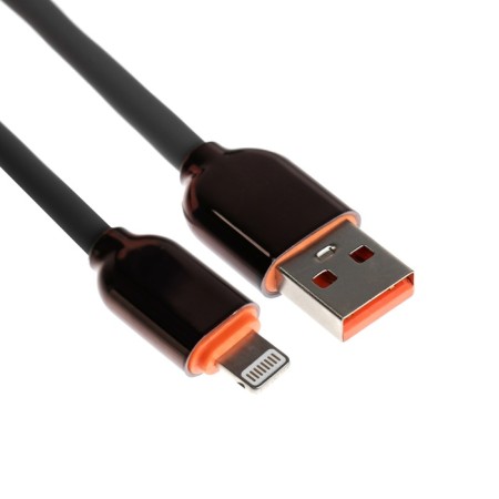 Lightning cable - USB, 6 A, PVC braid, 1 meter, gray