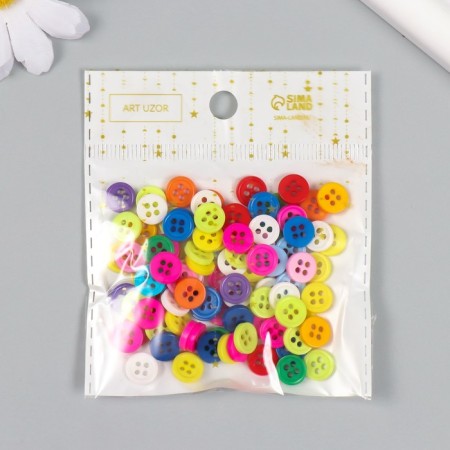 A set of buttons plastic "Color button" MIX NR 100 pcs 11.2x1.5x7 cm-2