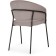 Chair on the metal frame Leo Metal/velor, black/cappuccino 56x52x80 cm
