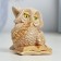 Figure "Owl for reading" Beige, 6x5cm