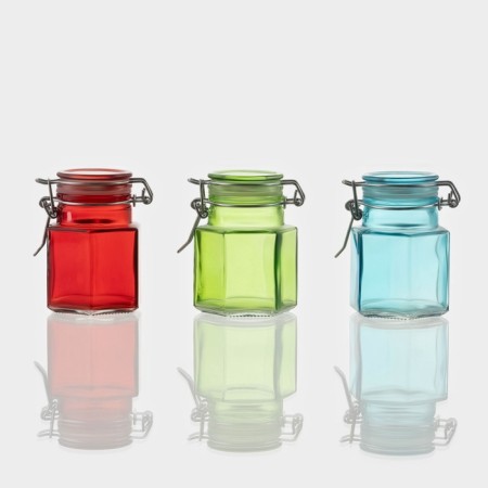 Glass jar for spices with a gourmet lock "Glass", 100 ml, 5.5 × 8 cm, color mix-9