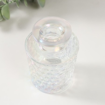 Diffusor for essential oils "Sot" 100 ml transparent mother of pearl 6x6x9 cm-1