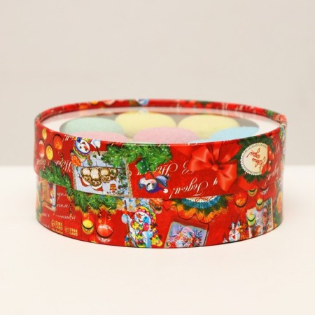 Box for Makarun Tubus with the Window "New Year's Surprise" 18 x 18 x 6 cm-8