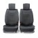 Frame caps for the front seats Car Performance, 2 pcs, Alcantara, Char