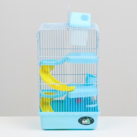 A cage for small rodents "Pijon", with a filling, 23 x 17 x 40 cm, blue-2