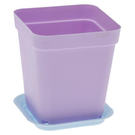Flower pot with a pallet, 250 ml, color mix-6