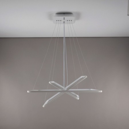 Suspended chandelier Citilux "Neon Smart" CL731AK110E 80x80x120 cm, 3x46.67W, LED, white color-9