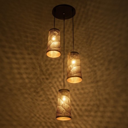 Lamp Bayerlux "Plaza" 3he27 40W Black gold 30x30x24-90cm-2