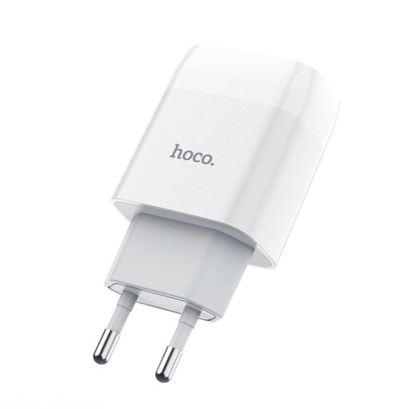 Network charger Hoco C73A, 2 USB, 2.4 A, white-2