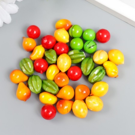 Decor for creativity "Fruits" set 40 pcs 1.5x1.5x1.5 cm