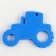 Silicone teether for teeth "Tractor", blue color