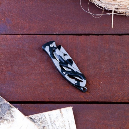 Folding knife "Camouflage Black" 15.4cm, blade 64mm/1 mm-3