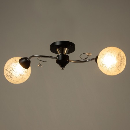 Avtal chandelier 2he27 40W black-chromium 53x20x23 cm Bayerlux-2