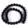 Beads made of natural stone "Black Agat" set 36 pcs., Size 1 pc. - 10 mm