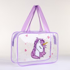 Lightning cosmetic bag, lilac color