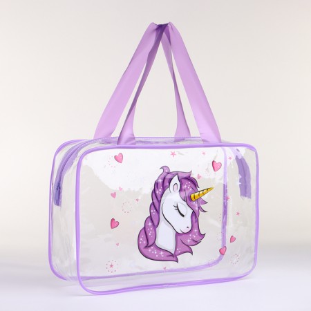 Lightning cosmetic bag, lilac color