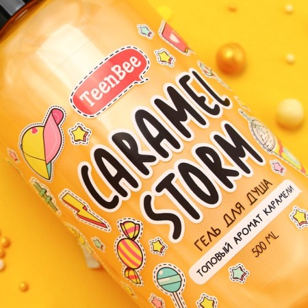 Shower gel, moisturizing, 500 ml, karamel, teenbee aroma, teenbee-10