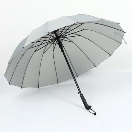 Umbrella - semi -automatic cane "plain", 16 spokes, r = 48 cm, color mix-2