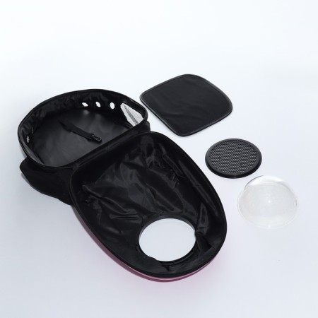 A backpack for carrying animals with a viewing window, 32 x 25 x 42 cm, purple-11