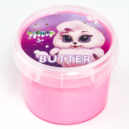 Slime "Glass", Butter series, pink, 75 g-1