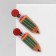 Acryl Earrings "Pencils", colored in silver