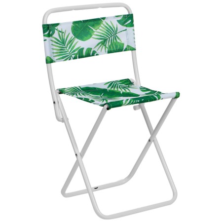 Folding stool, tropical leaves-4