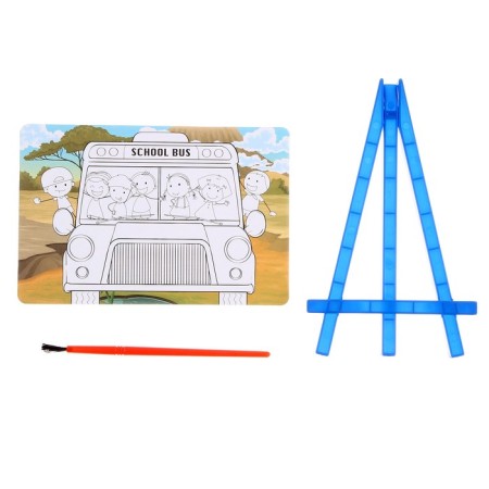 Coloring on the stand "School bus" + brush-1