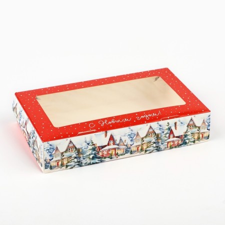 Folding box "Snow Town", 20 x 12 x 4 cm, new year-2