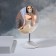 Desktop mirror, on a flexible leg, mirror surface 13.5 × 16.2 cm, white color