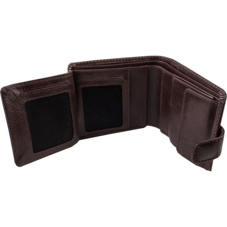 Purse n/k, button, brown color "Cairo"-2