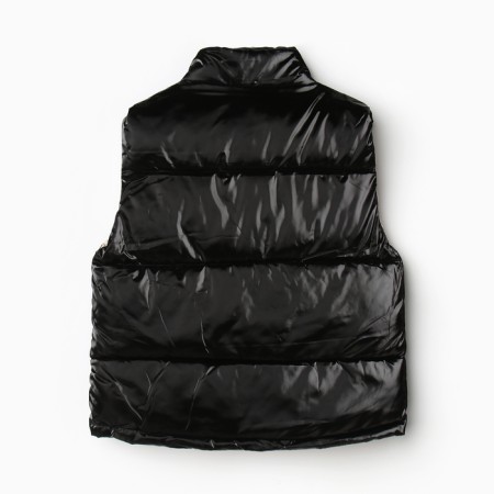 Warm vest for girls, black color, height 122-128 cm-4