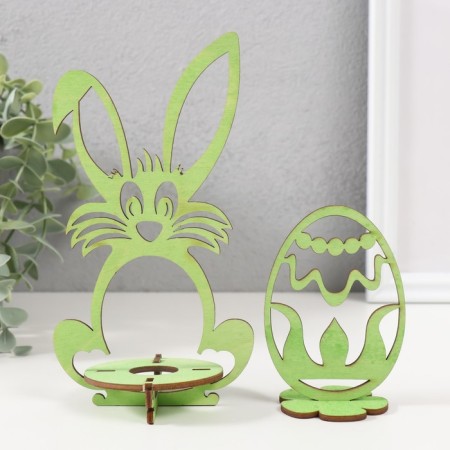 Easter decor "eggs" 6.5x4.7x9.3 cm; 9.3x6.5x17 cm (set of 5 parts) Salad-4