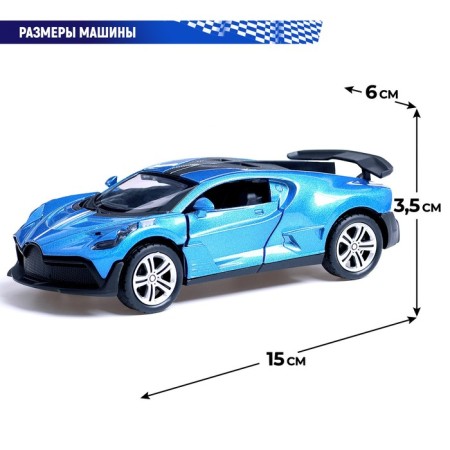 Autograd Metal Metal "coupe", 1:28, light and sound, doors open, blue color-2