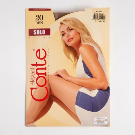 Women's tights Conte Elegant Solo 20 Den, beige color (Beige), size 4-1