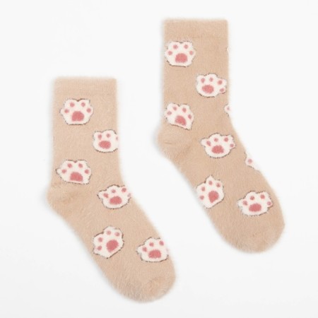 Women's terry socks minku "paws", size 36-39 (23-25 ​​cm)